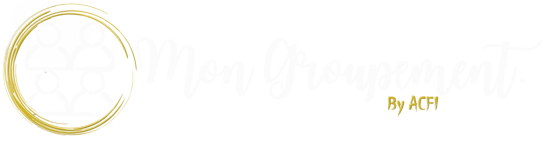 Logo mon groutpement en Blanc